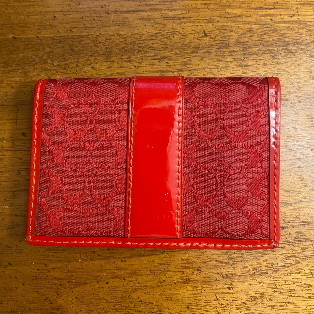 Coach flap wallet, card/ID carrier